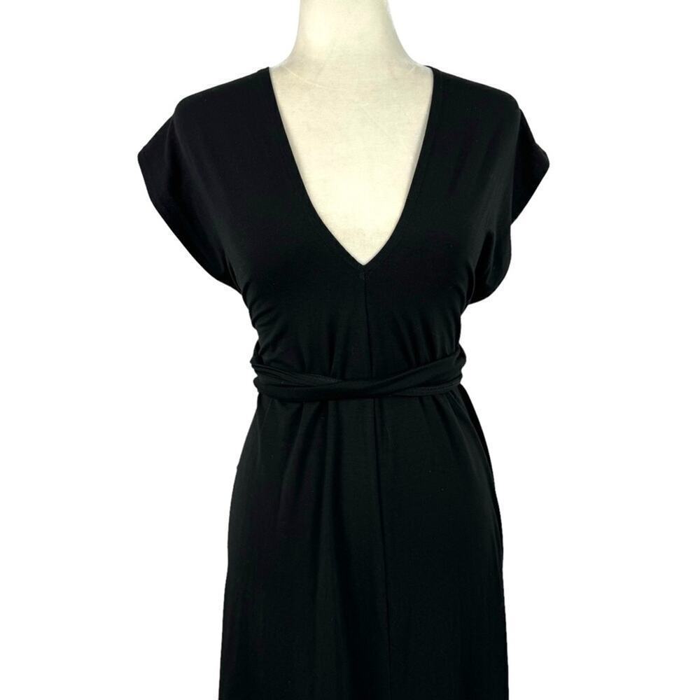 Reformation Black Convertible Wrap Multiway Halter Strap Plunge Maxi Dress XS - Picture 2 of 16